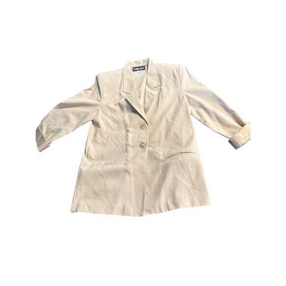 Sag Harbor vintage cream 2 piece skirt suit oversize blazer sz 8 - Picture 9 of 16